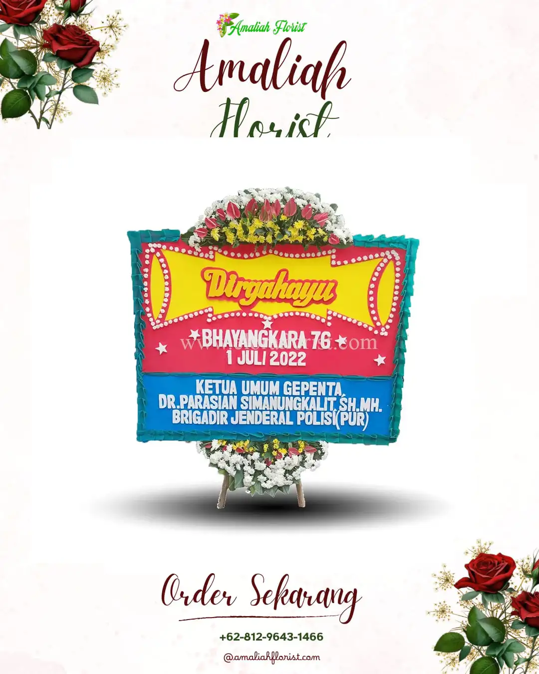 Papan Bunga HUT Ulang Tahun Rantau Bayur